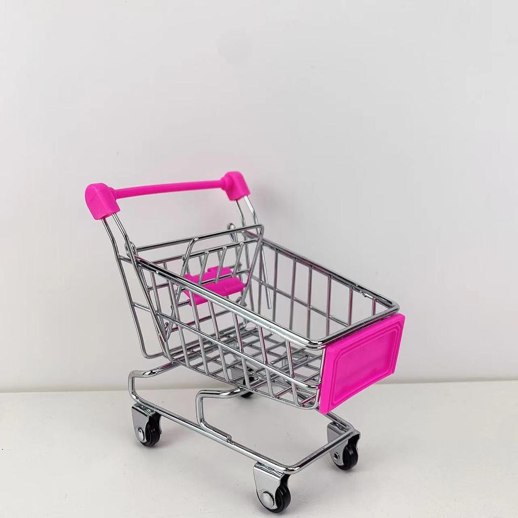 Xiaohongshu Same Children'S Simulation Toys Play House Toys Mini Shopping Cart Supermarket Trolley