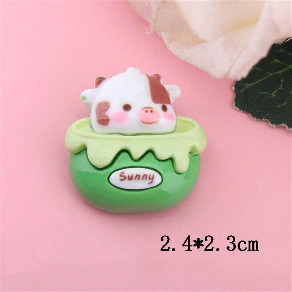 6pcs/Set Random Style Honey Pot Animal Fridge Magnets, Magnetic Po Memo Board Stickers