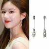 Silver Needle Zhao Lusi Style Zircon Water Drop Tassel Earrings - Luxurious, Exquisite & Versatile Ear Studs.
