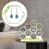 DIY Crystal Epoxy Resin Mold Hollow Hexagon Earring Hanger Silicone Coaster Mold Jewelry Storage Mold for Home Decoration Crafts