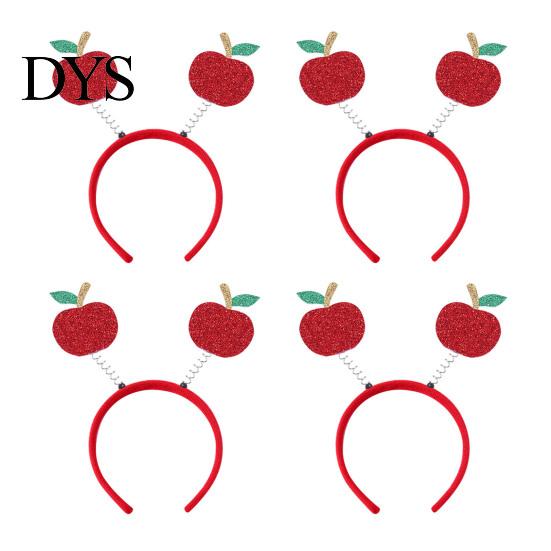 Cute Cartoon Headbands 4Pcs Fruit Decor Watermelon Cherry Children Hair Accessories Strawberry Headpiece Spring Design Hoop Headdress Stretchy