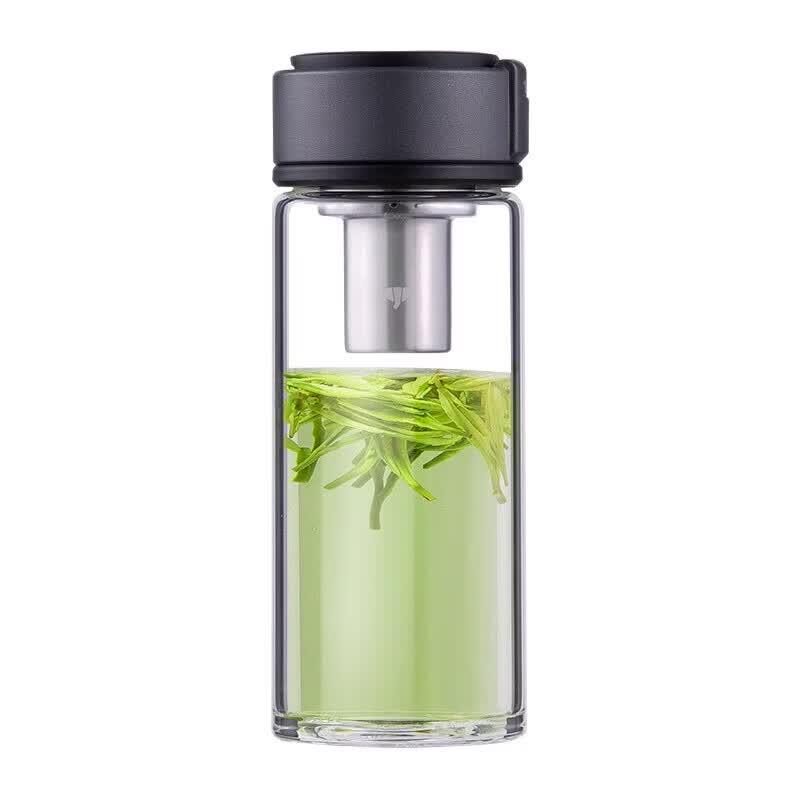 WANXIANG Portable Sports Glass Water Bottle