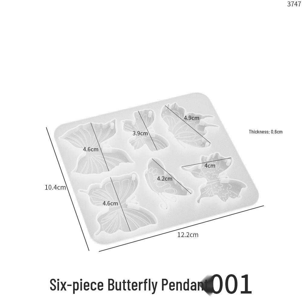 Butterfly Keychain Charms: Poppy Crystal Epoxy Resin Aromatherapy Pendant Mold