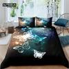 Home Living Luxury Butterfly Print 23Pcs Soft Duvet Cover PillowCase Queen and King Size Kids Bedding Set EUUSAU Size