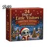 Holiday Countdown Calendar with Ornaments 2026 Spirit Advent Calendar, 24-Day Mini Figure Set, Elf Alien Miniature Figures Fairy Christmas Ornament