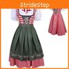 Authentic German Bavarian Ethnic Dirndl Beer Costume With A V-neck Design
