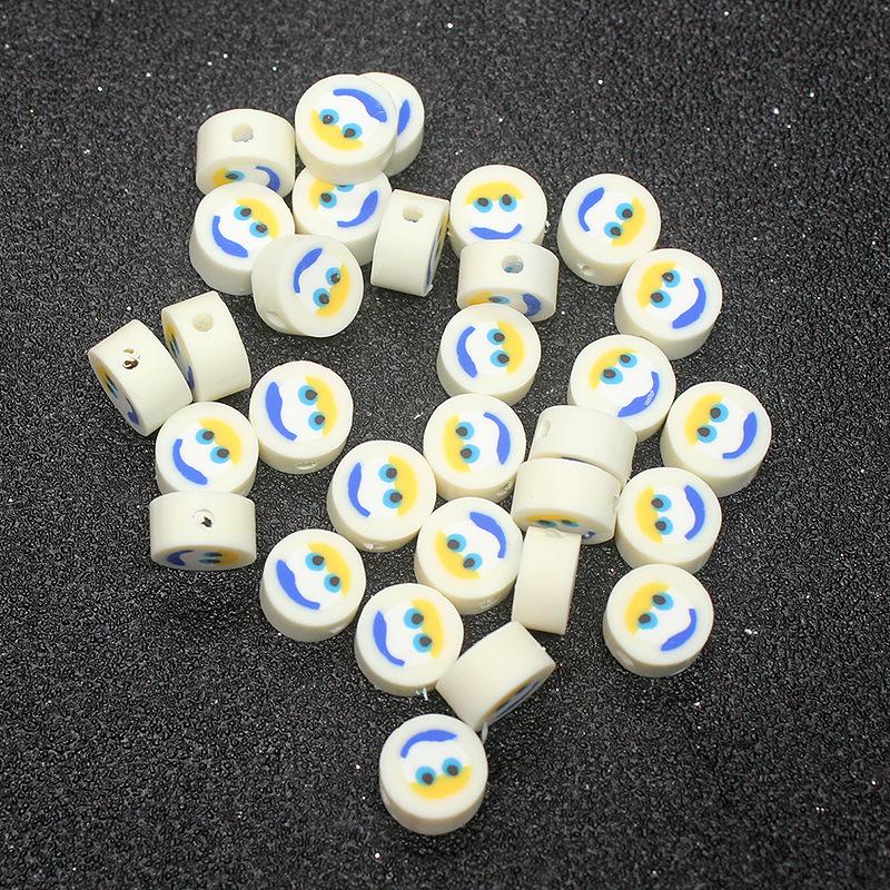 Soft Pottery Pieces Beaded Diy Mobile Phone Chain Accessories Loose Beads Smiley Face Letters Animal Fruit Mixed Soft Pottery