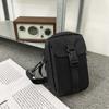 Multi-Layer Canvas Shoulder Bag Large Capacity Retro Square Bag Simple Men Messenger Bag  Outdoor
