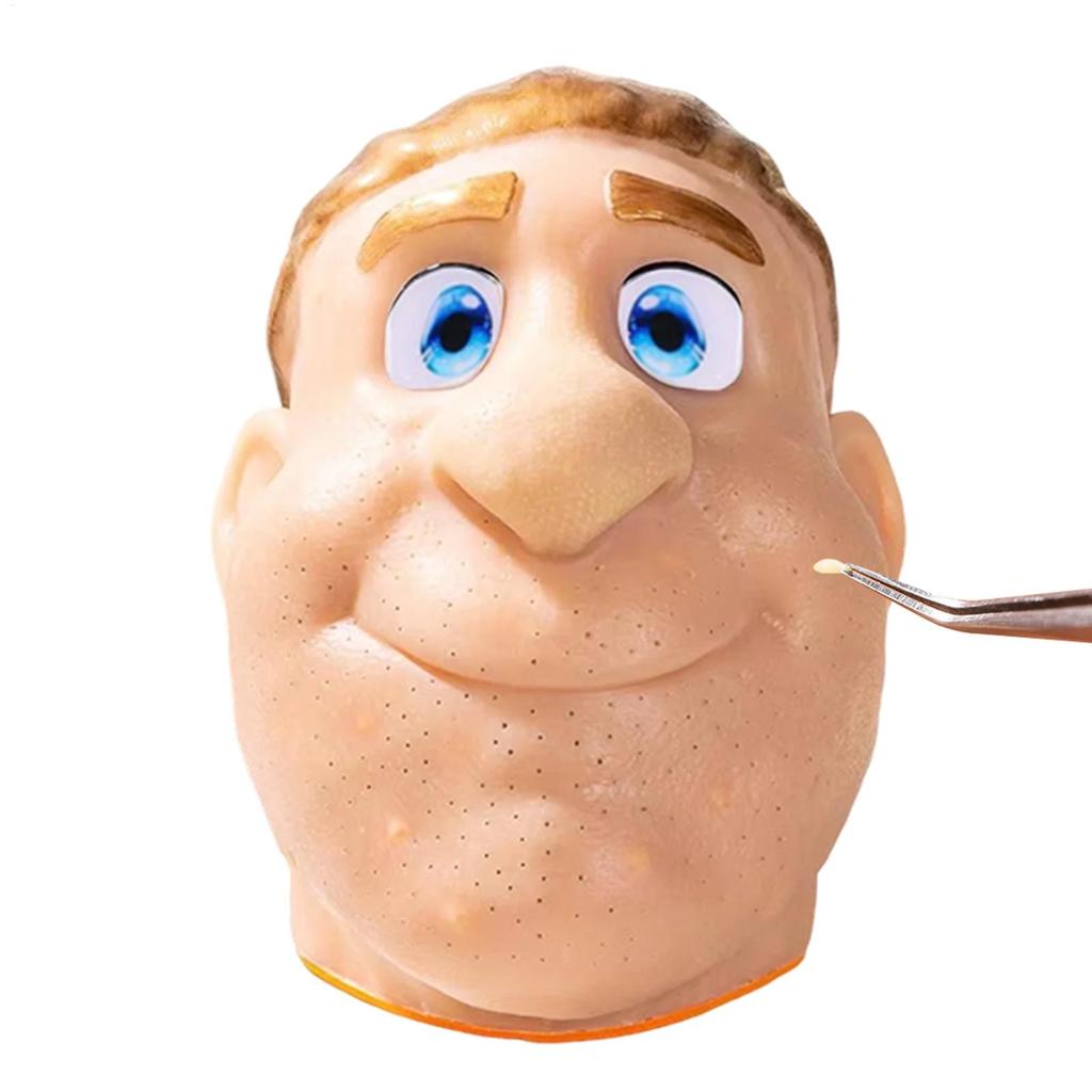 Pimple Popping Toy Realistic Face Silicone Pimple Pop Toy Sensory Activities for Adults Students Office Relieve Stress And Relax