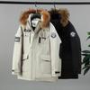 Oversized Plus Size Winter Thick Hooded Coat Men Women Loose Fit Mid-Length Workwear Style With Stand Collar