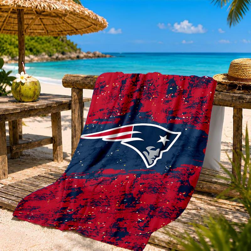 New England Football Team Logo Beach Towel, Quick-drying, Easy to Care for, Suitable for Both Fitness and Beach Vacations,Sports Essential