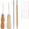 HHO-Hair Rooting Tool 2 Colors 304 Stainless Steel With Awl Pricker-Sewing Tool And Ventilating Needles, Hair Making Kit