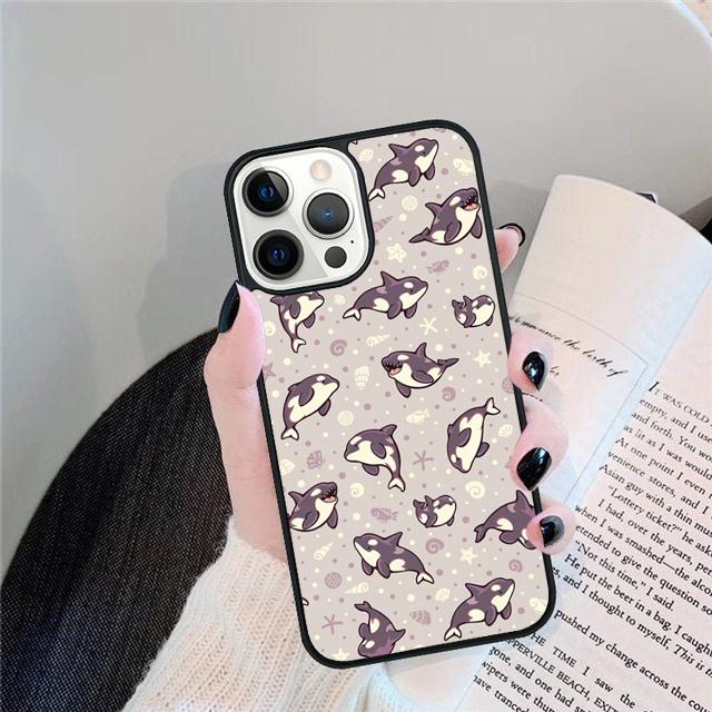 Orcas Whale Phone Case Back Cover For iPhone 17 Air 16 15 14 Plus 11 Pro Max 13 Pro Max 12 Max Coque