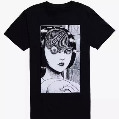 Junji Ito Uzumaki Spiraal Oog T-shirt Katoenen Grafisch T-shirt Mannen Vrouwen Zomer Straatkleding