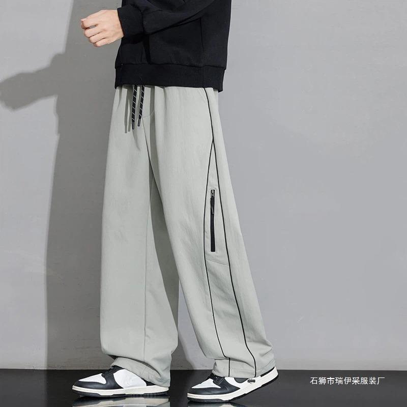 Men S Casual Loose Wide Leg Pants American Style Fashionable