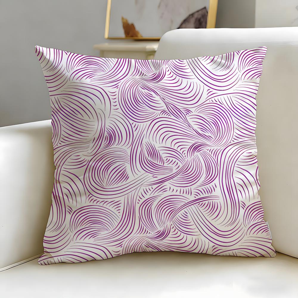 black and white Stripes Cushion Cover Soft EasyWash Pillow Case Versatile for Couch Bed Travel and Office