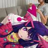 Anime Pink O-Oshi no Ko Blanket Plush Nap Sofa rug for Living Room Warm Office Bedroom Birthday Home Travel Kid Gifts
