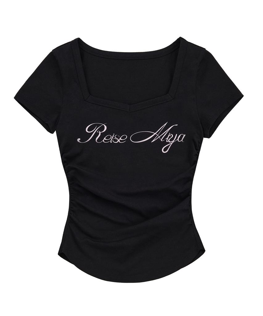 Leijeumiya Slim Crop T-Shirt [Black]