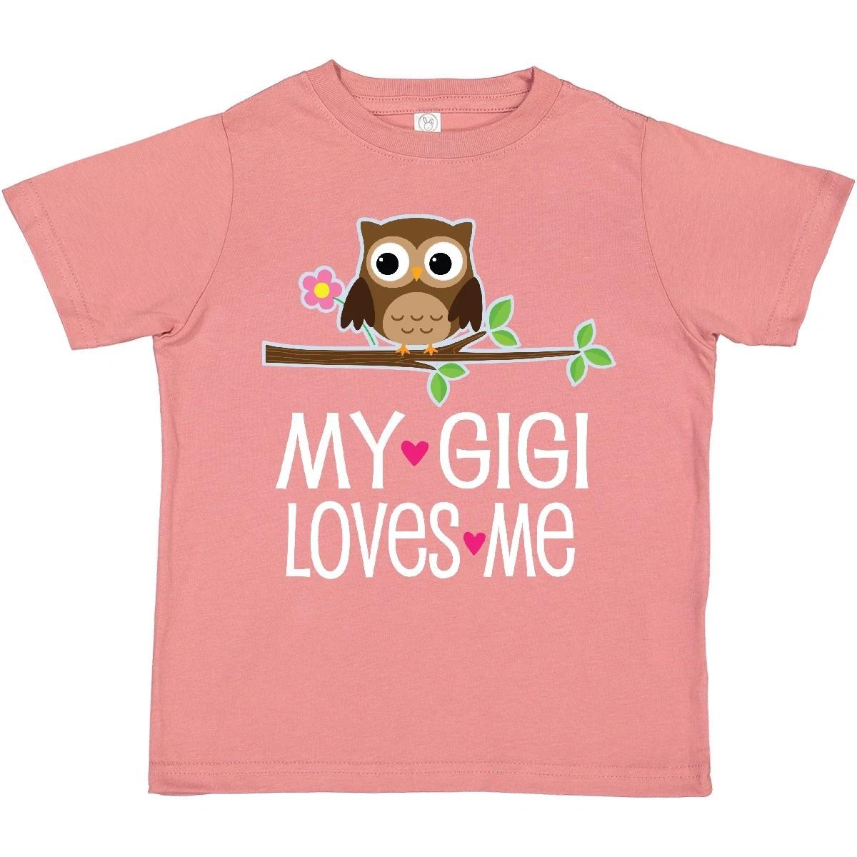 Inktastic My Gigi Loves Me Owl Toddler T-Shirt From Girls Girl Cute Clothing Kid 160