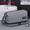 Urban Minimalist Leathereffect Double Layer Travel Toiletry Bag With Waterproof Storage For Men And Women