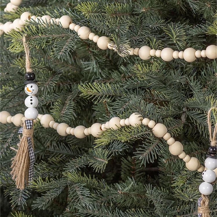 Easy To Hanging Wooden Bead Chains For Christmas Tree Decorations Holiday Homes Party Supplies Creative Festival Crafting Projects