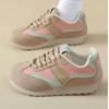 2024 High-quality Color-blocked Shallow-mouth Lace-up Flat-heeled Comfortable Spring and Autumn Women's Sports Shoes Sneaker