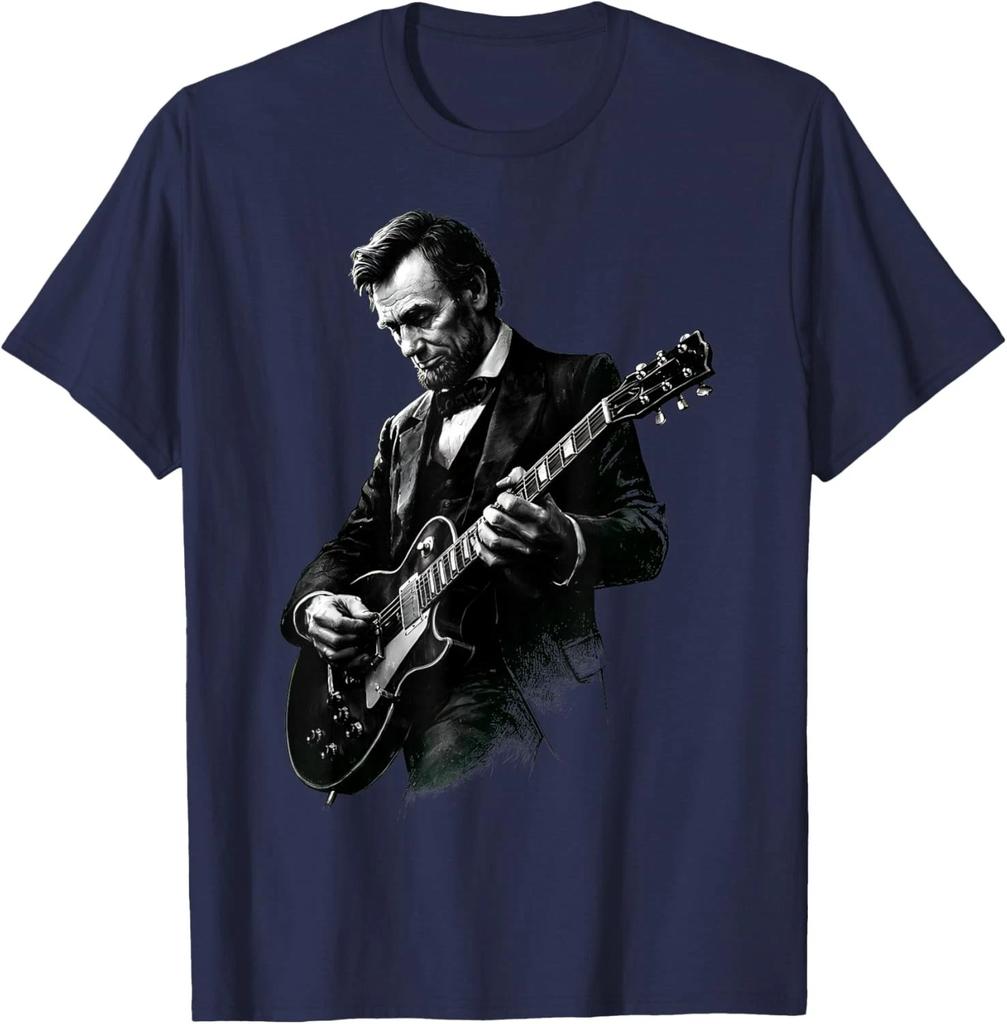 Abraham Lincoln Abe Lincoln Gitarre spielend Retro Vintage Unisex T-Shirt