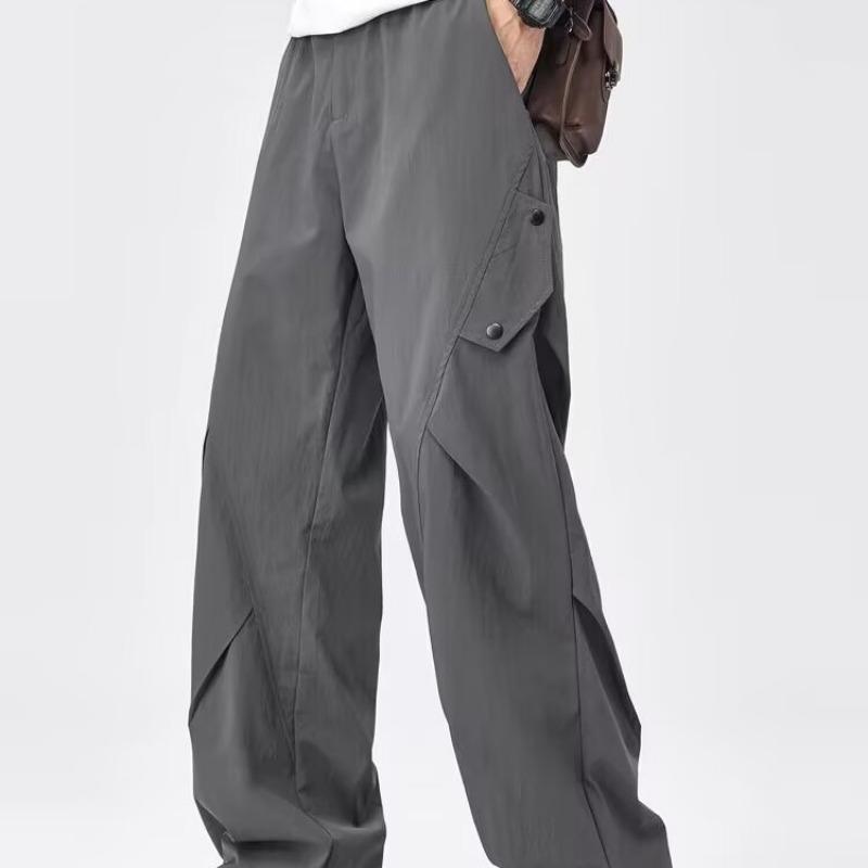 Ice silk quick-drying tooling pants boys summer thin loose design straight charging pants