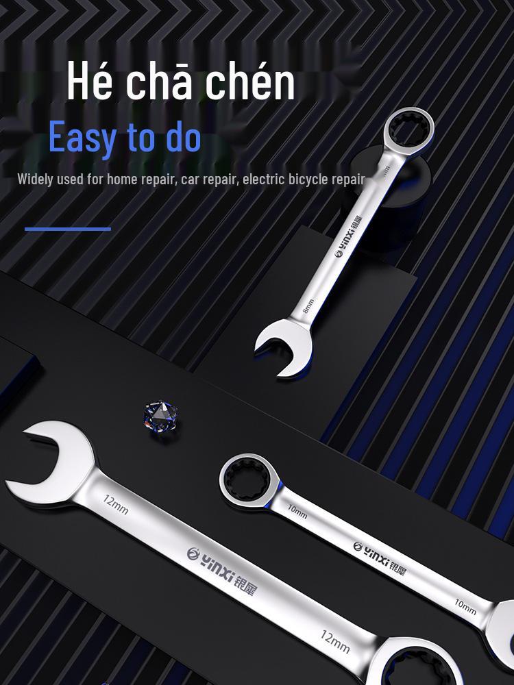 Zestaw dwustronnych kluczy zapadkowych: Wielofunkcyjne narzędzie kombinowane Torx i płaskie