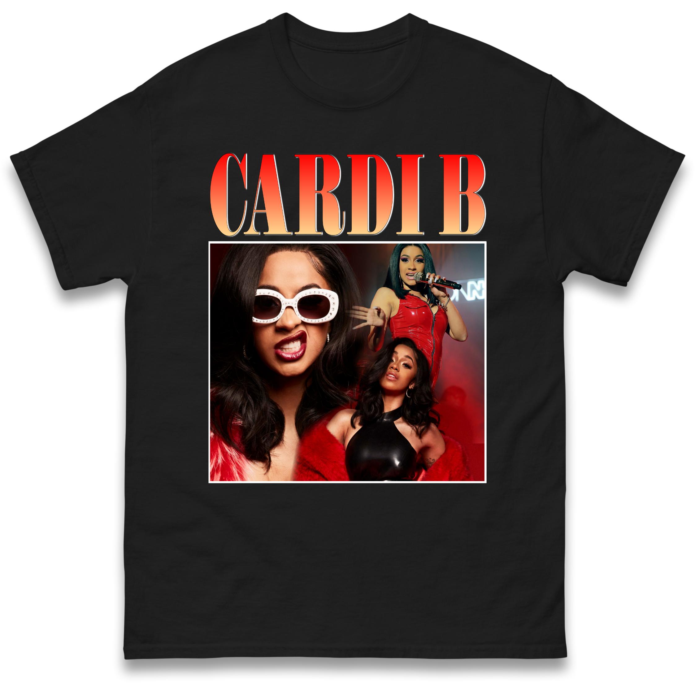 

Cardi B T-Shirt Tshirt Mens Womens Tops Unisex Tees 100% Cotton S