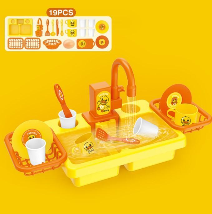 Children'S Electric Washing Table, Simulated Playing House Kitchen Toys, Automatic Dishwasher Mini Dishwasher