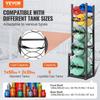 Refrigerant Tank Rack, with 1 x 50lb, 2 x 30lb and Other 3 Small Bottle Tanks, Cylinder Tank Rack 15.55x12.99x49.8 in, Refrigerant Cylinder Rack and