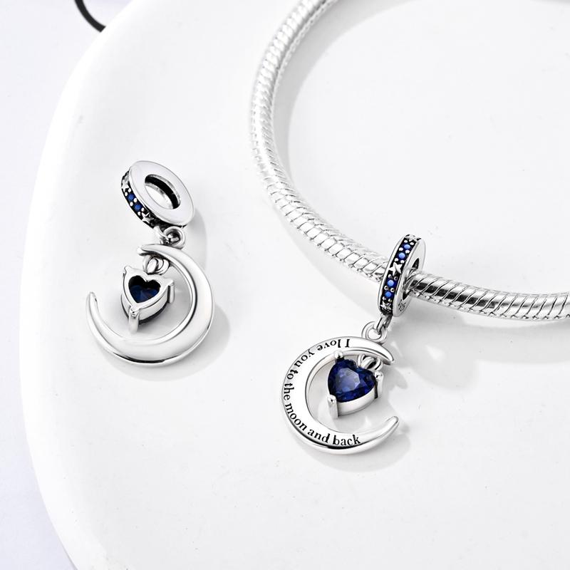 S925 Silver Charm Star Moon Firefly Travel Heart Pendant Fit Original  Beads Making Fashion Woman Jewelry Dangle Charms