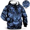 New Men's Animal Tiger Graphic Hoodies Sweatshirt 3D Print Fashion Casual Long Sleeve Hooded Tracksuit Outdoor Sports Streetwear
