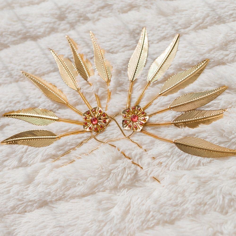 Girl Hair Accessories Thai Headdress U Shape Hairpin Metal Hair Sticks Ancient Style Headwear