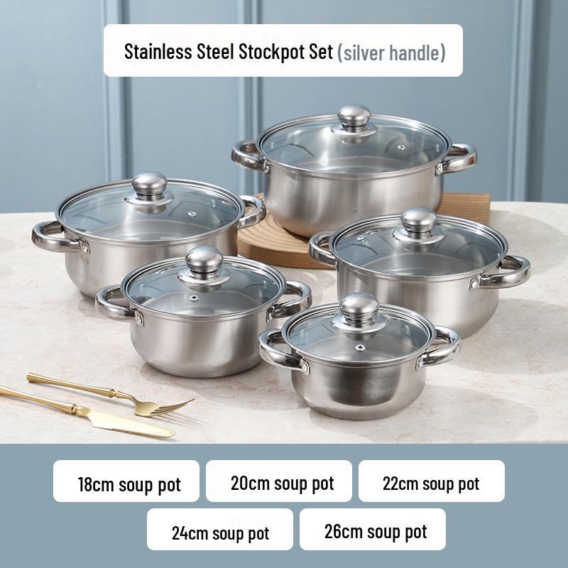 

Набор посуды из нержавеющей стали золотого цвета, 10 предметов: Многофункциональный набор кастрюль и сотейников в подарок