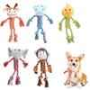 Pet Dog Squeaky Toy For Small Meduim Dogs Soft Plush Chew Stuffed Animal Shape Bite Resistant Dog Cotton Rope Toys Pets Supplies