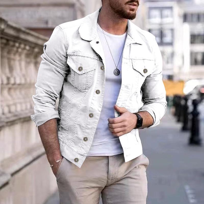 Men's 2023 Autumn/Winter Slim Fit Multi-Pocket Workwear Jacket