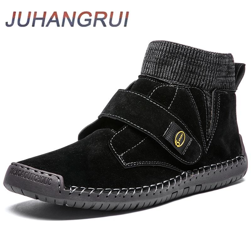 

Autumn New Men s Retro Short Boots High Quality Cow Suede Ankle Boots Fashion Mens Casual Shoes Non-slip Mens Motorcycle Boots 38
