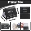 2 Pcs Small Desk Calendar 2026 Mini Desk Calendar July 2025 to Dec 2026 Standing Flip Small Desks Calendars 250 GSM Thick Paper Twin-Wire Binding for