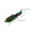 Glittering Pavo Ornament | Long cascading Feathered Tail, Lightweight Design for Branches, Peacock