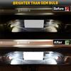 2X LED License Plate Light Red DRL For Tube Chevy GMC Silverado Sierra 1500 2500