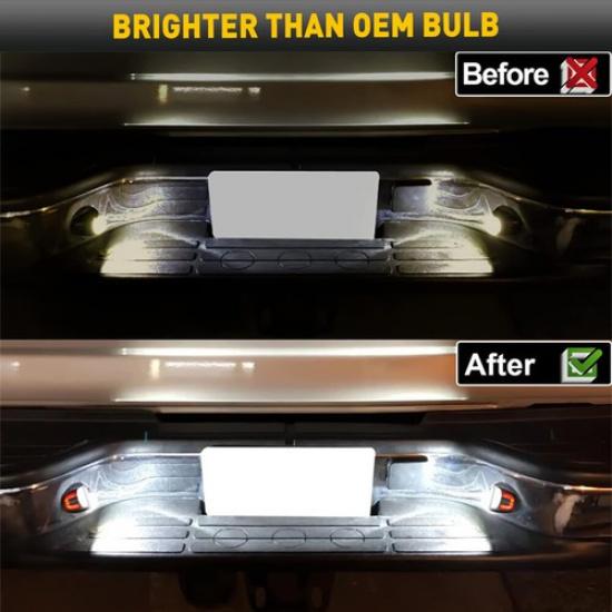 2X LED License Plate Light Red DRL For Tube Chevy GMC Silverado Sierra 1500 2500