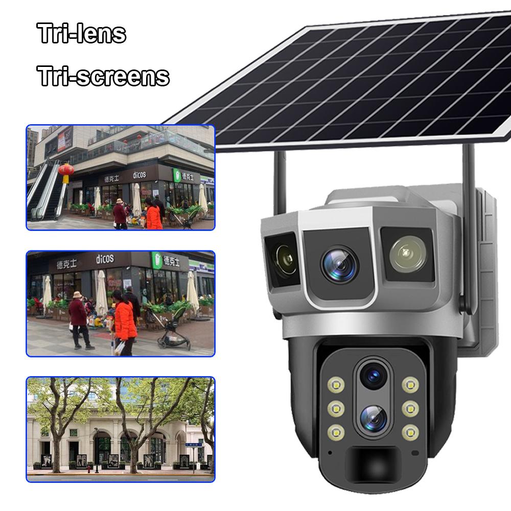 WIFI/4G Solar-powered Surveillance Camera, High-definition Lens PIR Sensor, Night Vision Waterproof IP Camera, CCTV Security Monitor