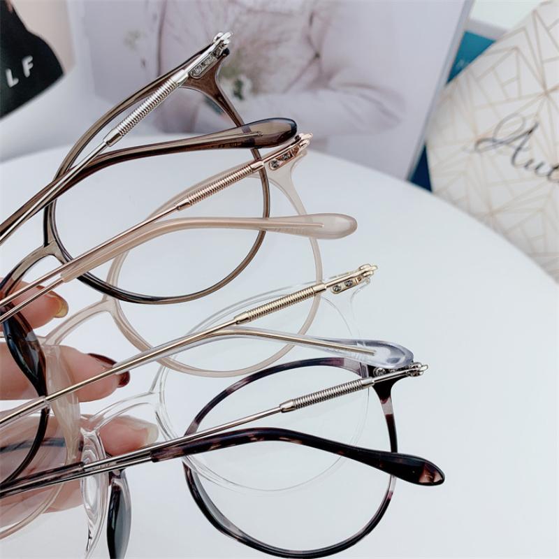 New Round Myopia Glasses For Men Women Fashion Metal Frame Eyewear Unisex Blue Light Blocking Eyeglasses Computer Glasses