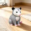 Decorative Front Yard Art 3D Printed Opossum Statue Realistic Animal Figurine Vivid Expression Decor for Patio Details Seasonal Ornament And