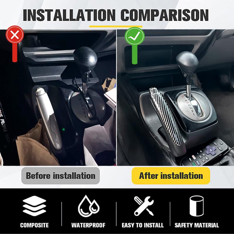 Carbon Fiber Front Hand Brake Trim Cover For Honda Civic 2006 2007 2008 2009 2010 2011 Interior Accessories Interior Accessories