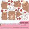 Cookie Bear Electric Car Sticker - Waterproof Scratch Cover for Aima, Sunny, Luna, Yade