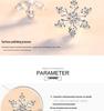 S925 Sterling Silver Snowflake Flower Stud Earrings with Inlaid Diamonds, Sweet and Romantic Christmas Accessory for Women