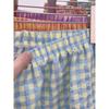 Summer Home Checkered Small Floral Shorts Thin Fresh Sports High Waist Thin Wide Leg Loose Casual Pajama Pants Women